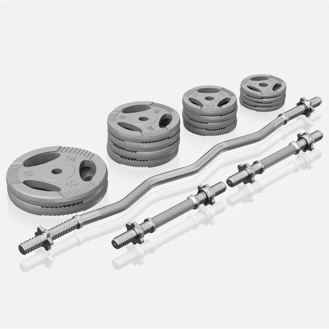 Gorilla Sports Halterset 70kg - 30mm Gietijzer - 23 Stuks