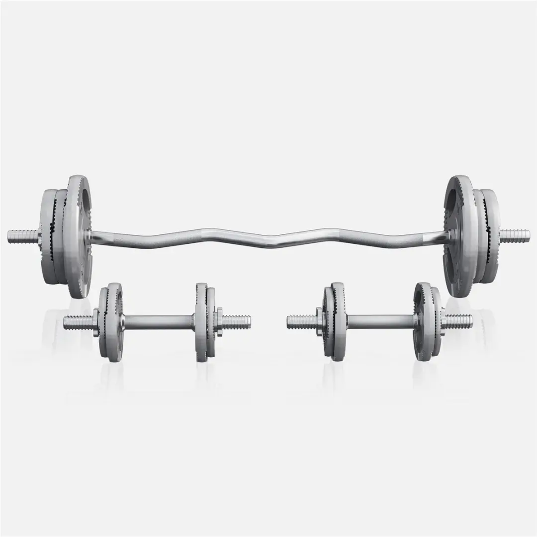 Gorilla Sports Halterset 70kg - 30mm Gietijzer - 23 Stuks