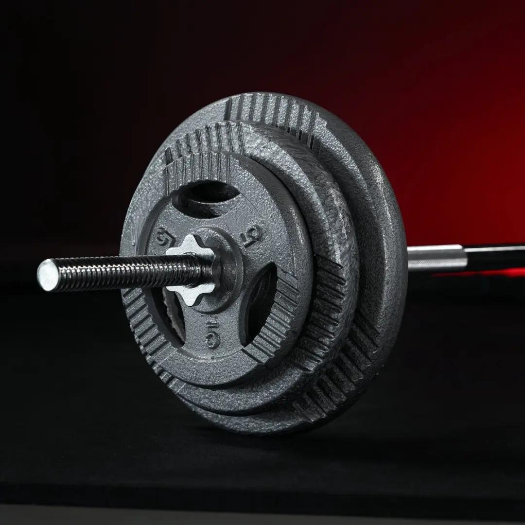 Gorilla Sports Halterset 100kg - Gripper Gietijzer - 27 Stuks