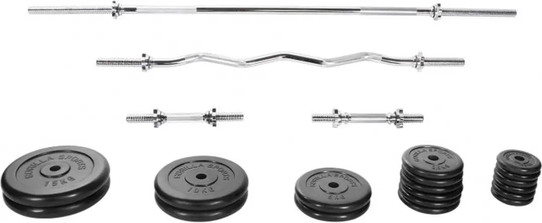 Gorilla Sports Halterset 108kg - 30mm - 30 Stuks