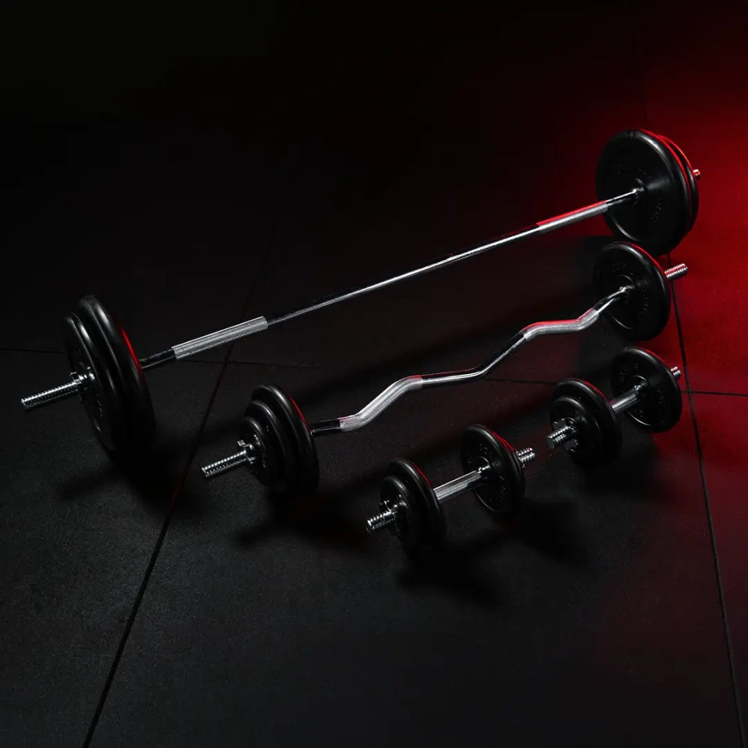 Gorilla Sports Halterset 108kg - 30mm - 30 Stuks
