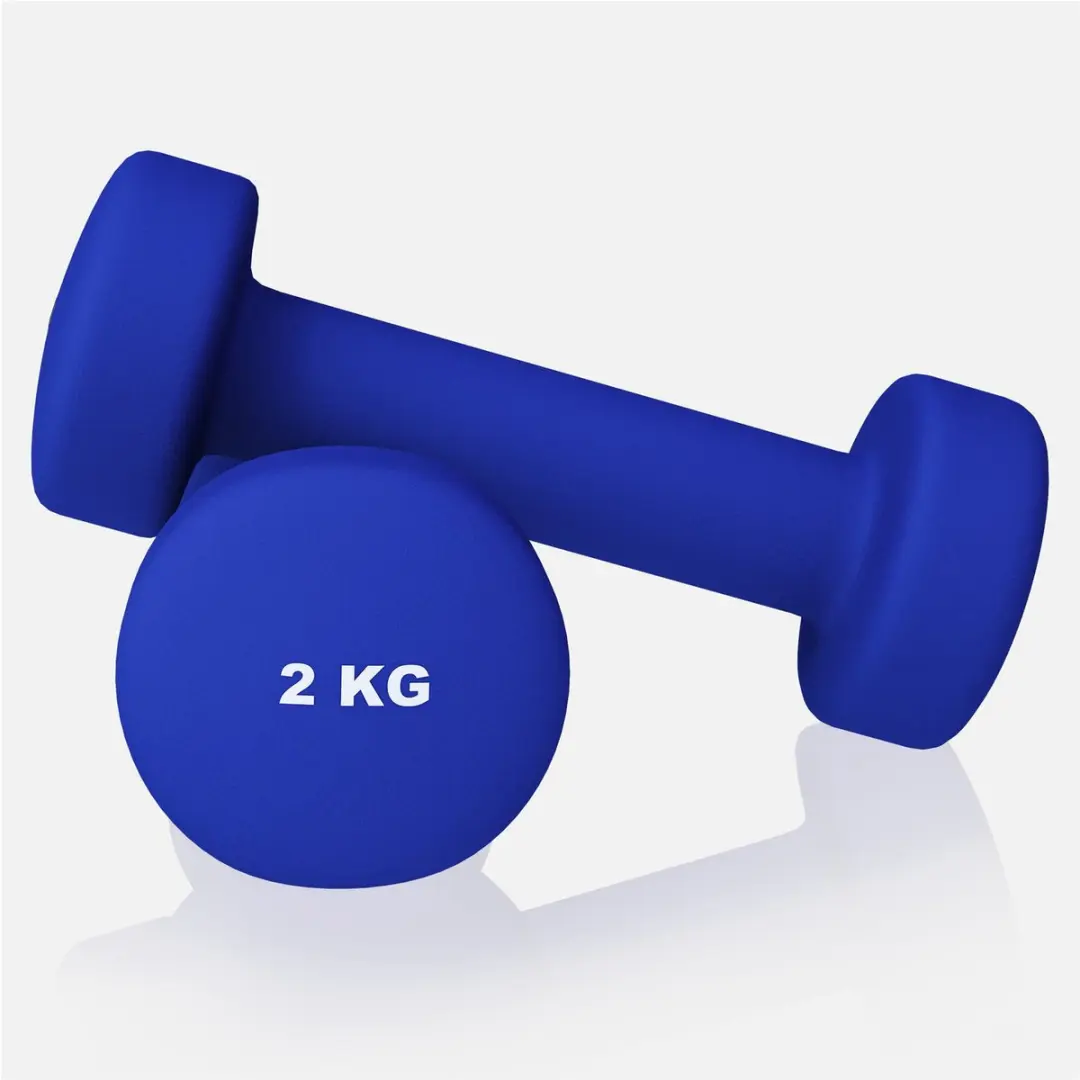 Gorilla Sports Dumbbellset 4kg - 2x2kg Donkerblauw