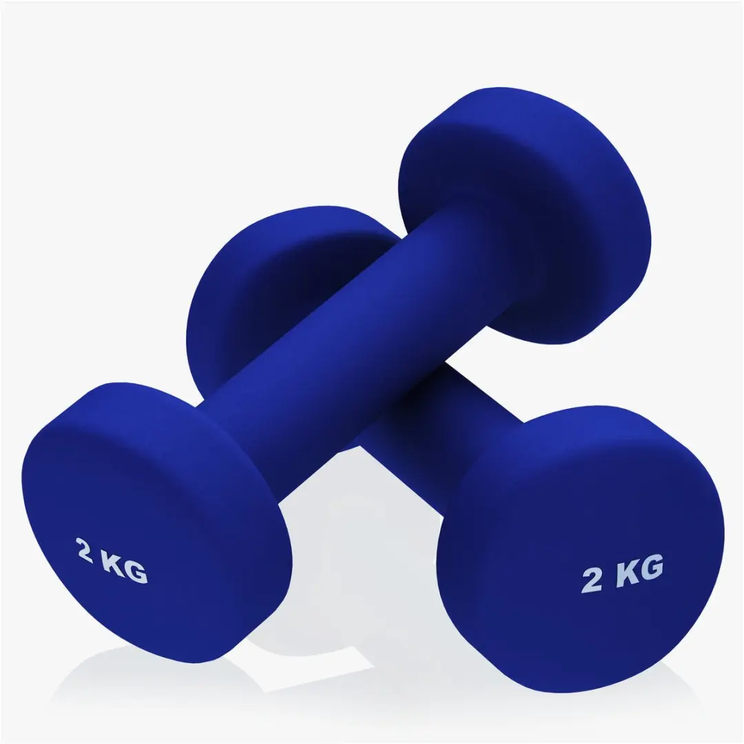 Gorilla Sports Dumbbellset 4kg - 2x2kg Donkerblauw