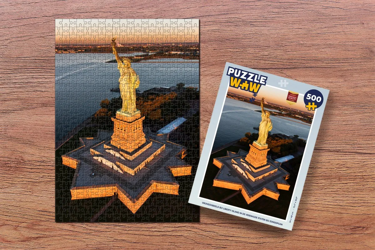 PuzzleWow Legpuzzel Vrijheidsbeeld 500 Stuks - Multicolor