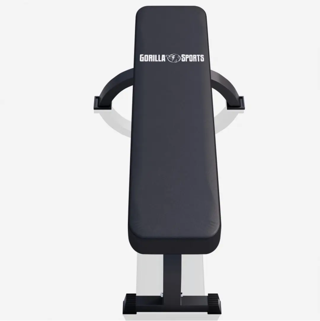 Gorilla Sports Vlakke Fitnessbank Pro - 400kg - Zwart
