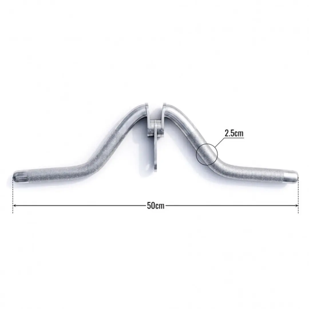 Gorilla Sports Triceps Curlgreep - Draaibaar - Chroom