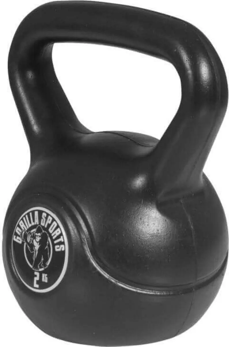 Gorilla Sports Kettlebell 2 kg - Kunststof - Zwart