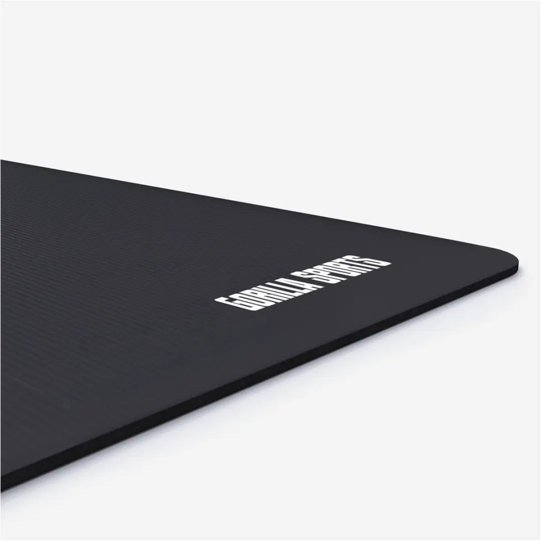 Gorilla Sports Yogamat Deluxe 190x100cm - 1,5cm dik - Zwart - afbeelding 6 van 6