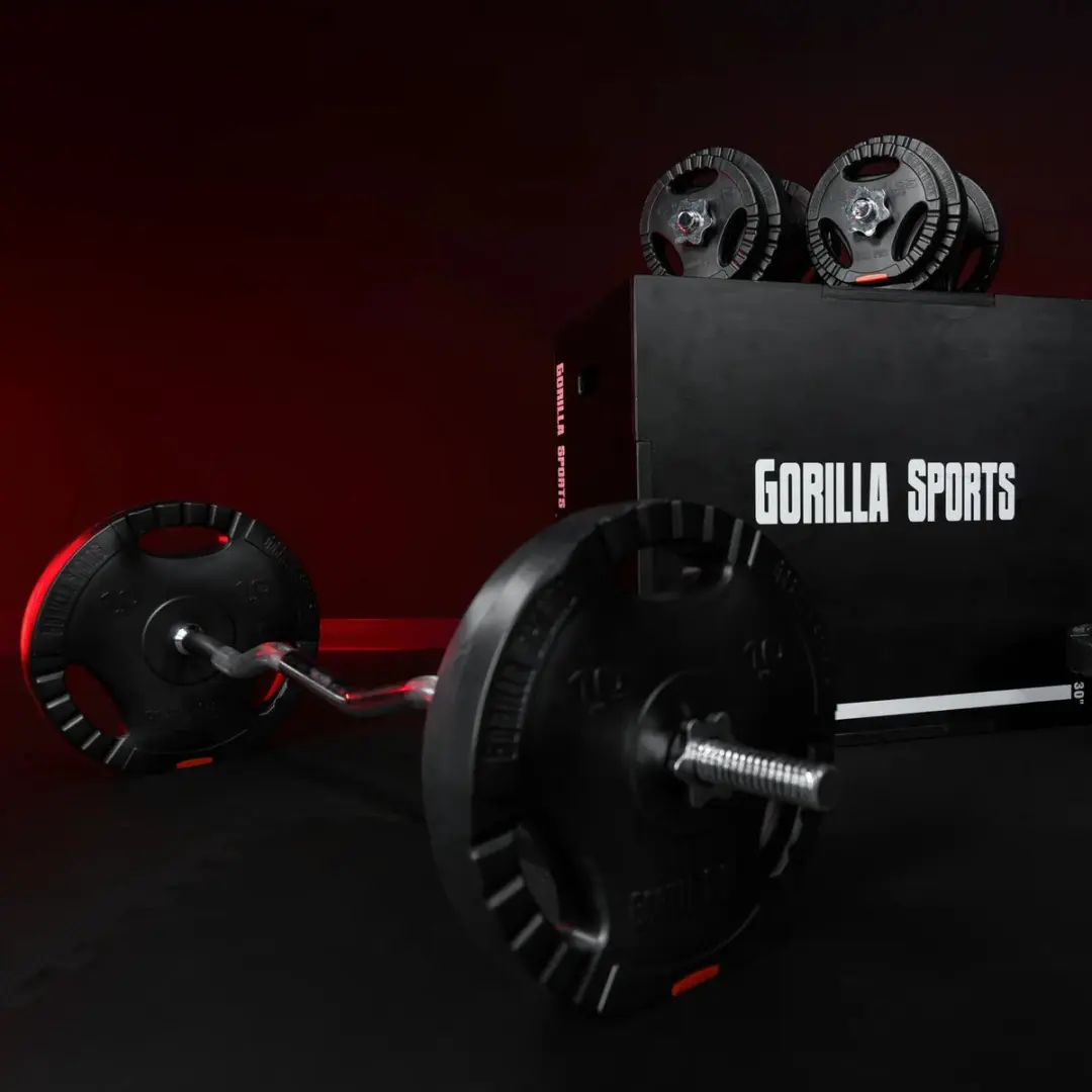 Gorilla Sports EZ Curl Halterset 70 kg - 3 Stuks