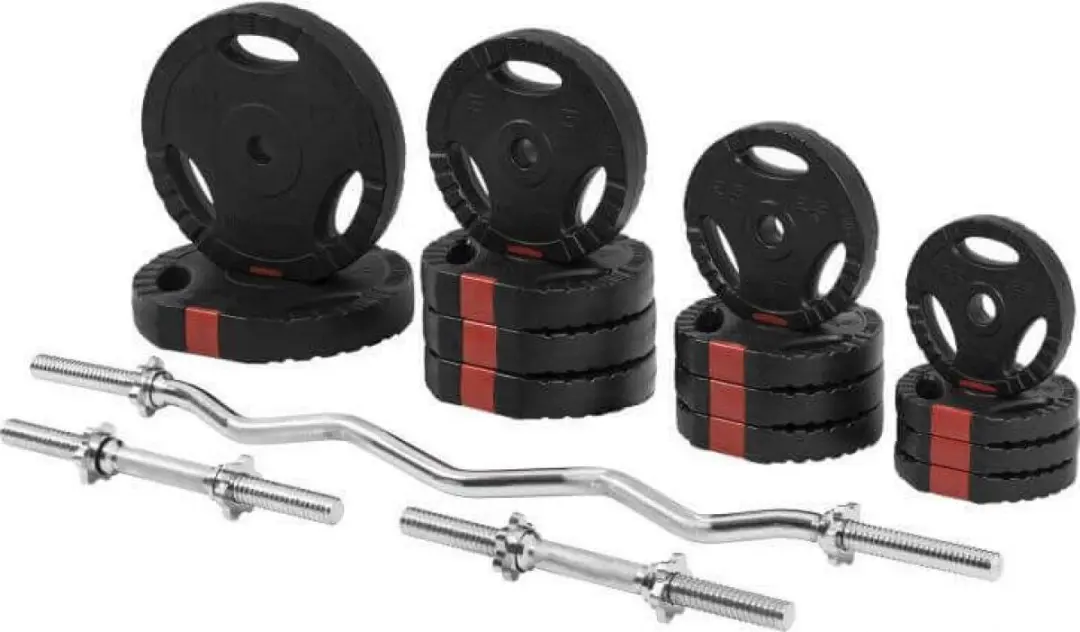 Gorilla Sports EZ Curl Halterset 70 kg