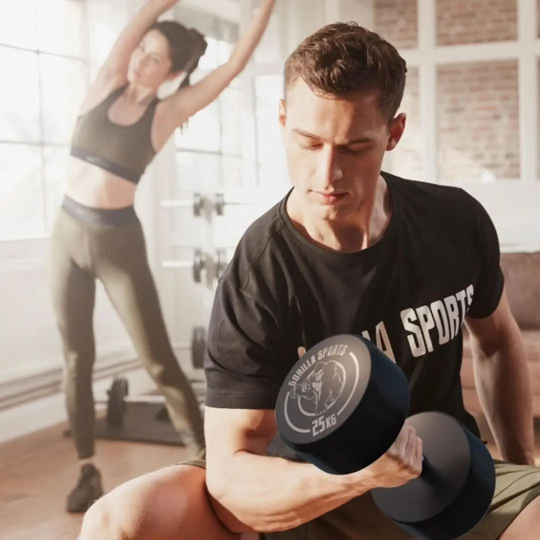 Gorilla Sports Dumbbell 25 kg - Gietijzer