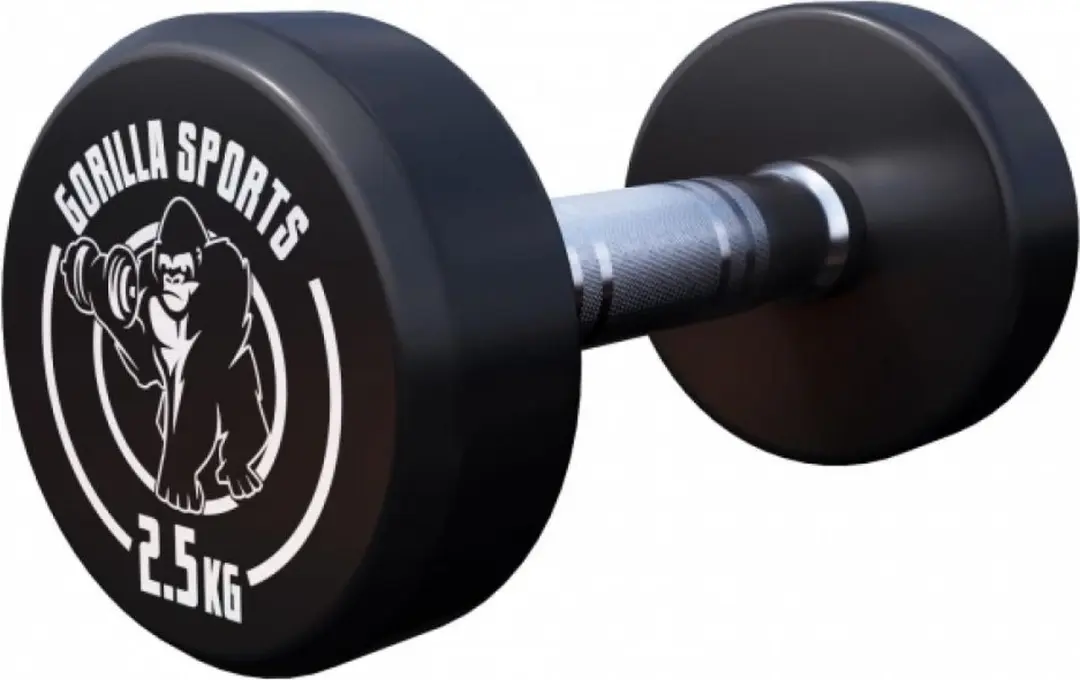 Gorilla Sports Dumbbellset 5kg - 2x2,5kg Gietijzer - Zwart