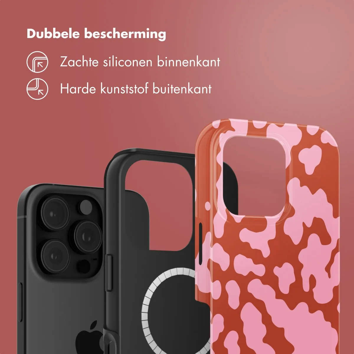 Selencia Hoesje iPhone 16 Pro Max - MagSafe - Moo’d Blush Pink