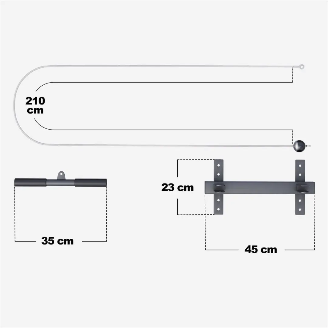 Gorilla Sports Lat Pulley Dakmontage - 150 kg - Zwart