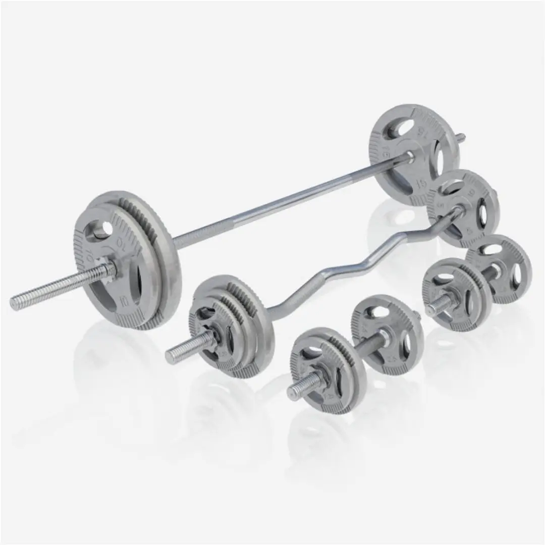 Gorilla Sports Halterbank 108kg Set - Wit