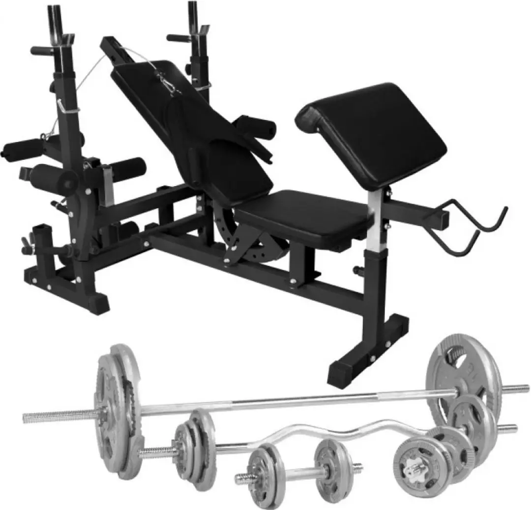 Gorilla Sports Halterbank 108kg Set