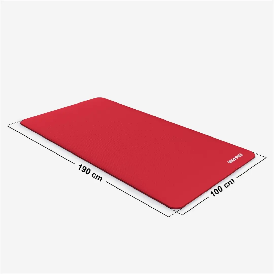 Gorilla Sports Yogamat Deluxe 190x100cm - 1,5cm - Rood