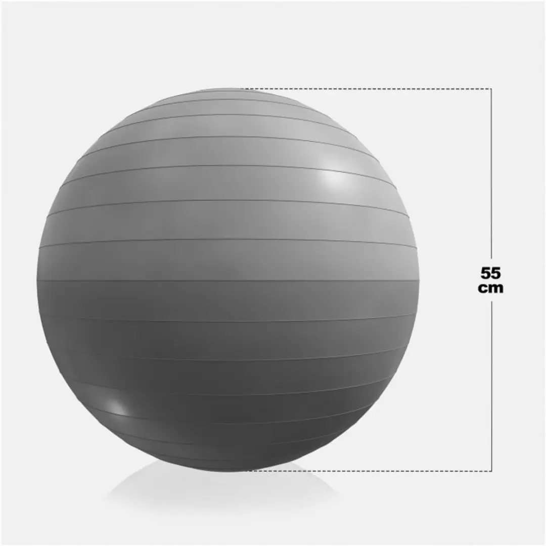 Gorilla Sports Fitnessbal 55cm - Grijs