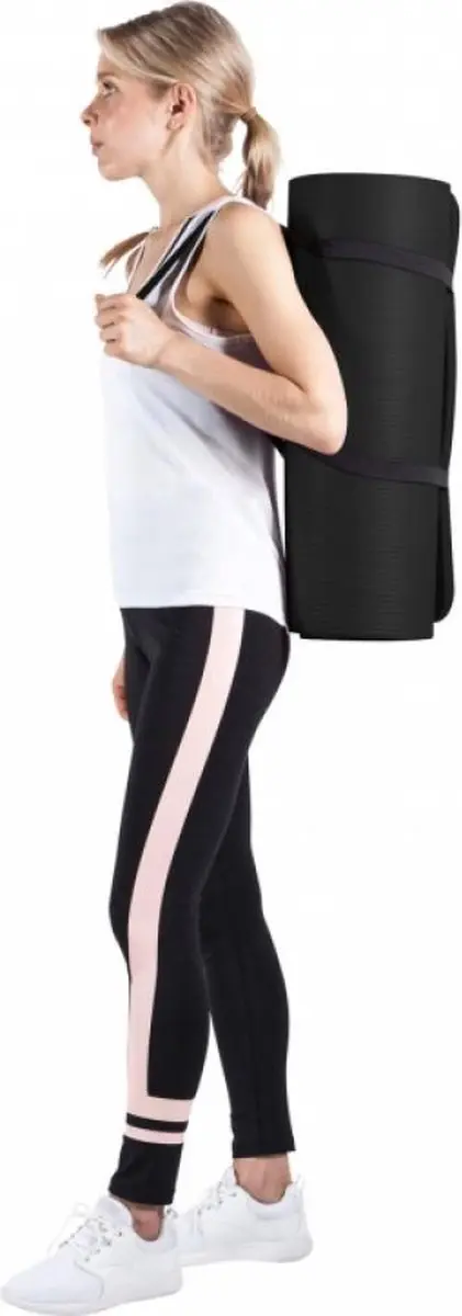 Gorilla Sports Yogamat Deluxe 190x60cm - 1,5cm - Zwart