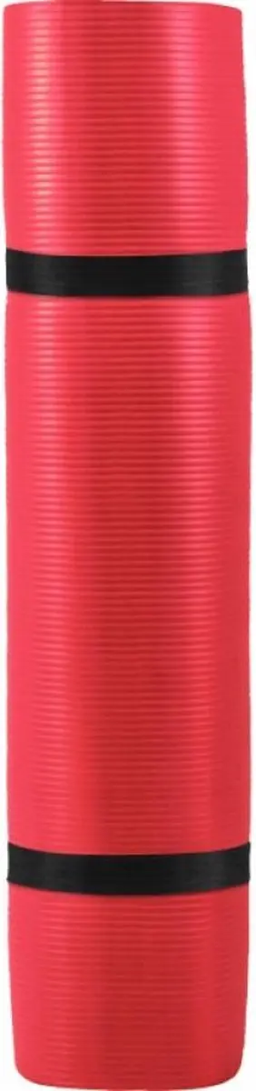 Gorilla Sports Yogamat Deluxe 190x60cm - Rood - afbeelding 6 van 6