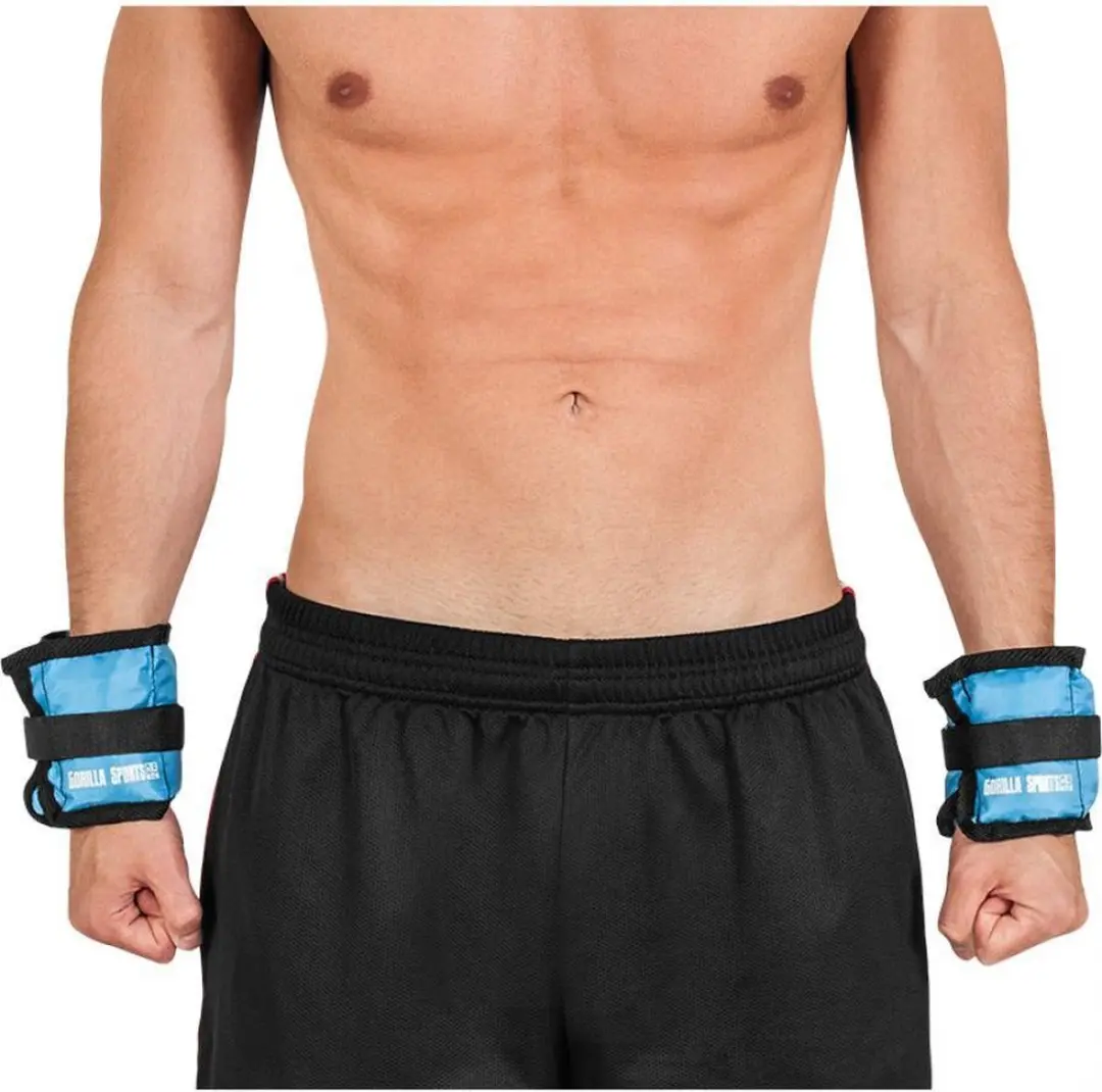 Gorilla Sports Enkelgewichten 1kg - 2x0,5kg - Blauw