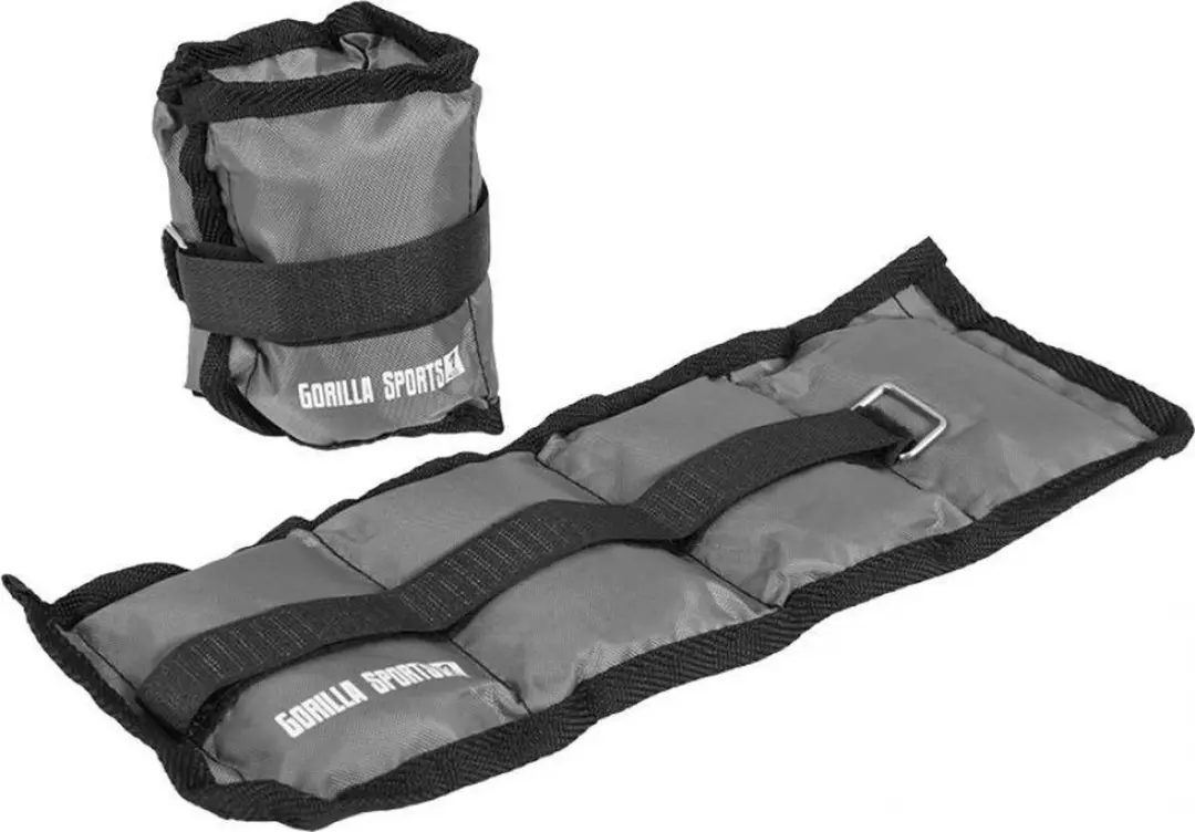 Gorilla Sports Enkelgewichten 7kg - 2x3,5kg - Grijs
