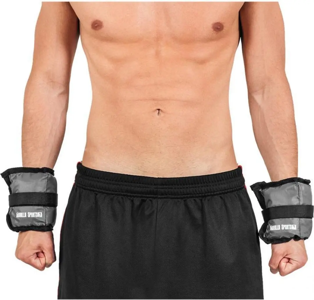 Gorilla Sports Enkelgewichten 7kg - 2x3,5kg - Grijs