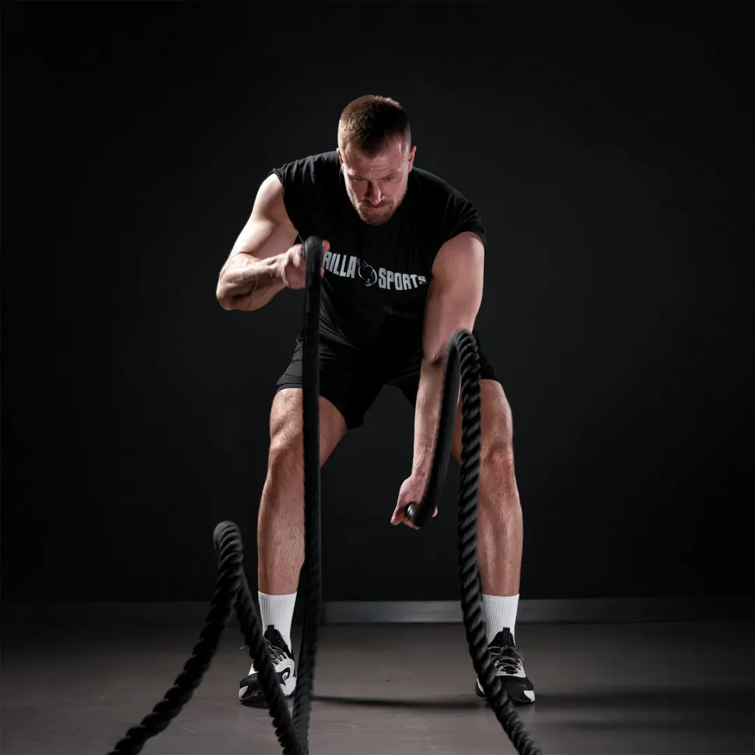 Gorilla Sports Power Rope 15m - Zwart