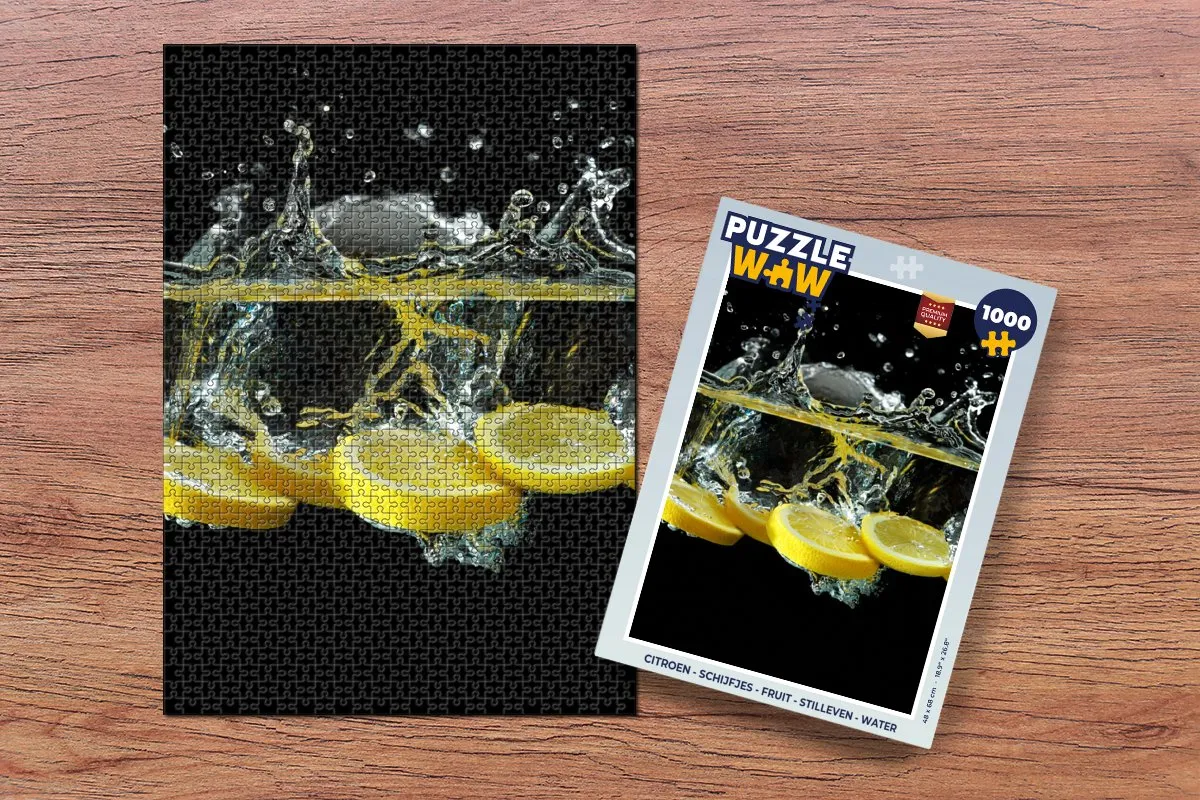 PuzzleWow Citroen Fruit Stilleven Legpuzzel 1000 Stuks - Multicolor