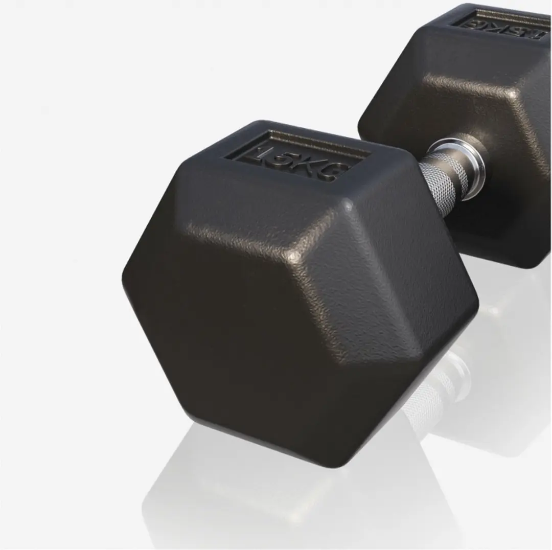 Gorilla Sports Dumbbell 15 kg - Gietijzer - Zwart