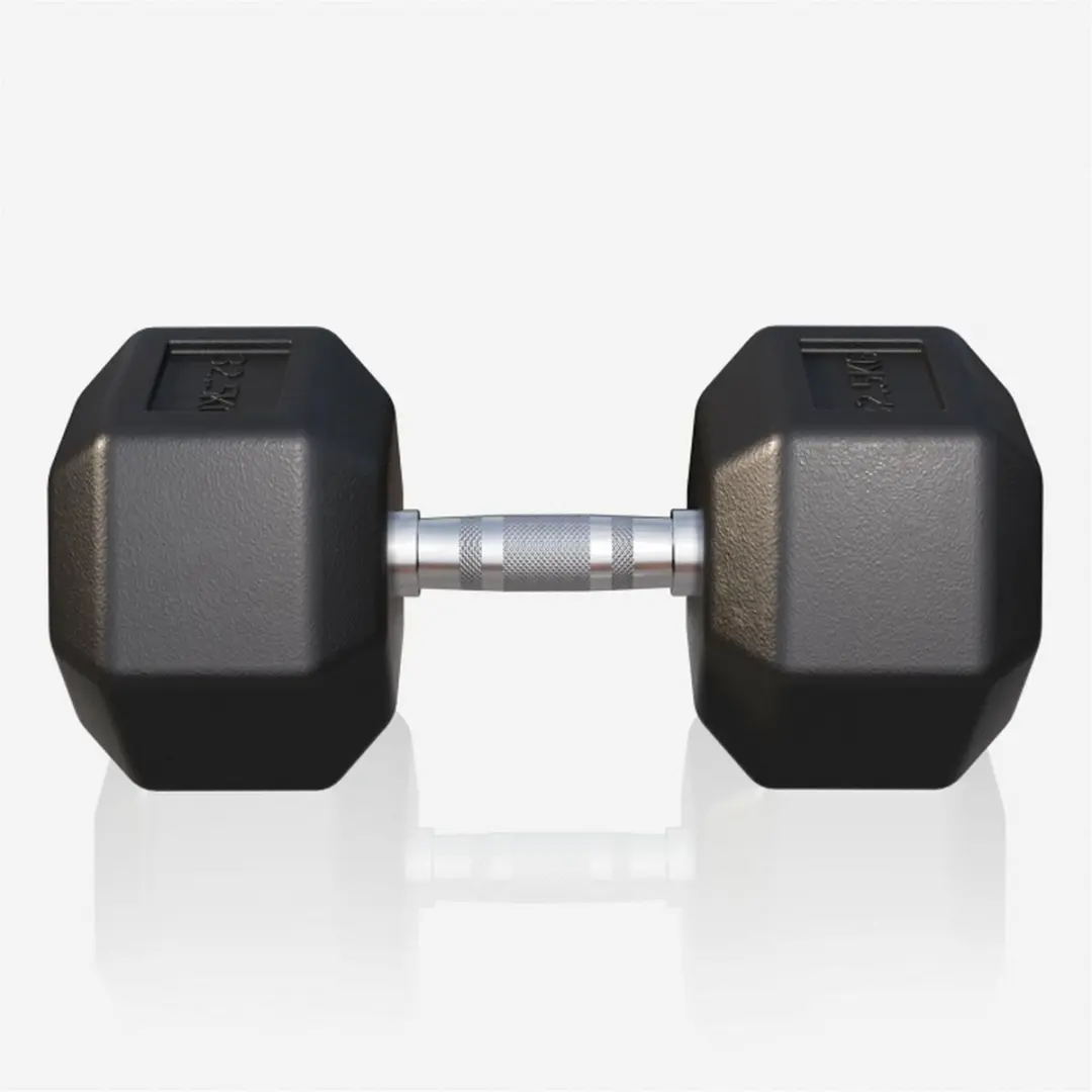 Gorilla Sports Dumbbell 32,5 kg - Gietijzer - Hexagon - Zwart