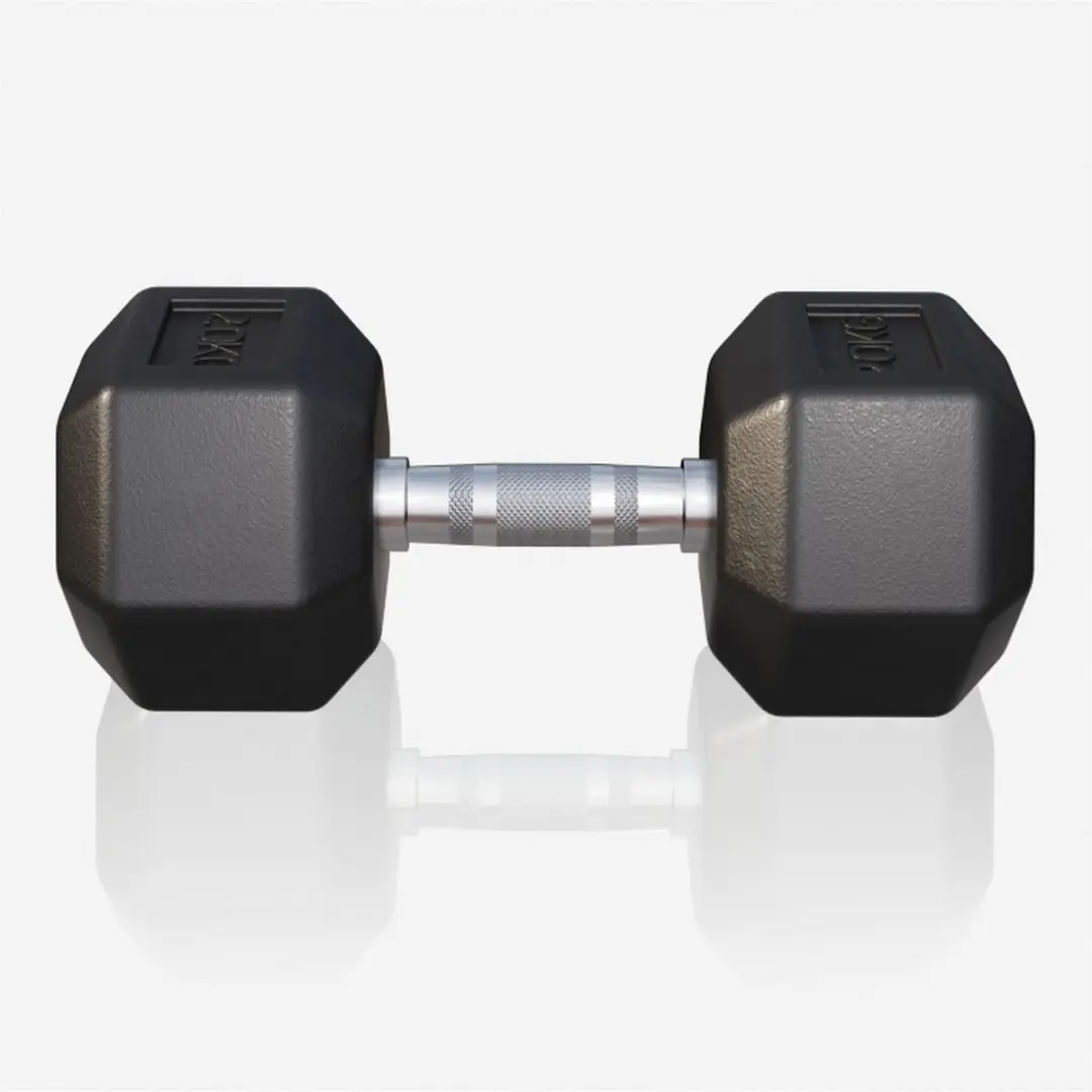 Gorilla Sports Dumbbell 20kg - Gietijzer - Hexagon - Zwart