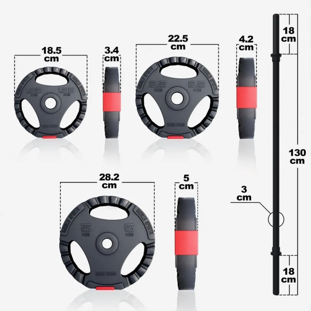 Gorilla Sports Aerobic Halterset 20kg - 9 Stuks