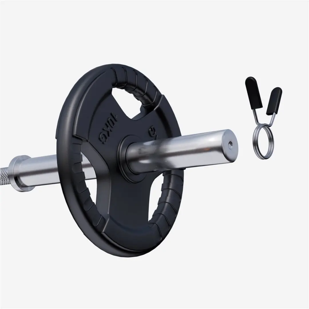Gorilla Sports Halterschijf 10kg - Gripper 50mm - Zwart