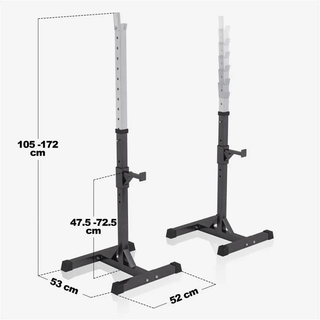 Gorilla Sports Squat Rek Halterset 35kg - 13-delig - Zwart