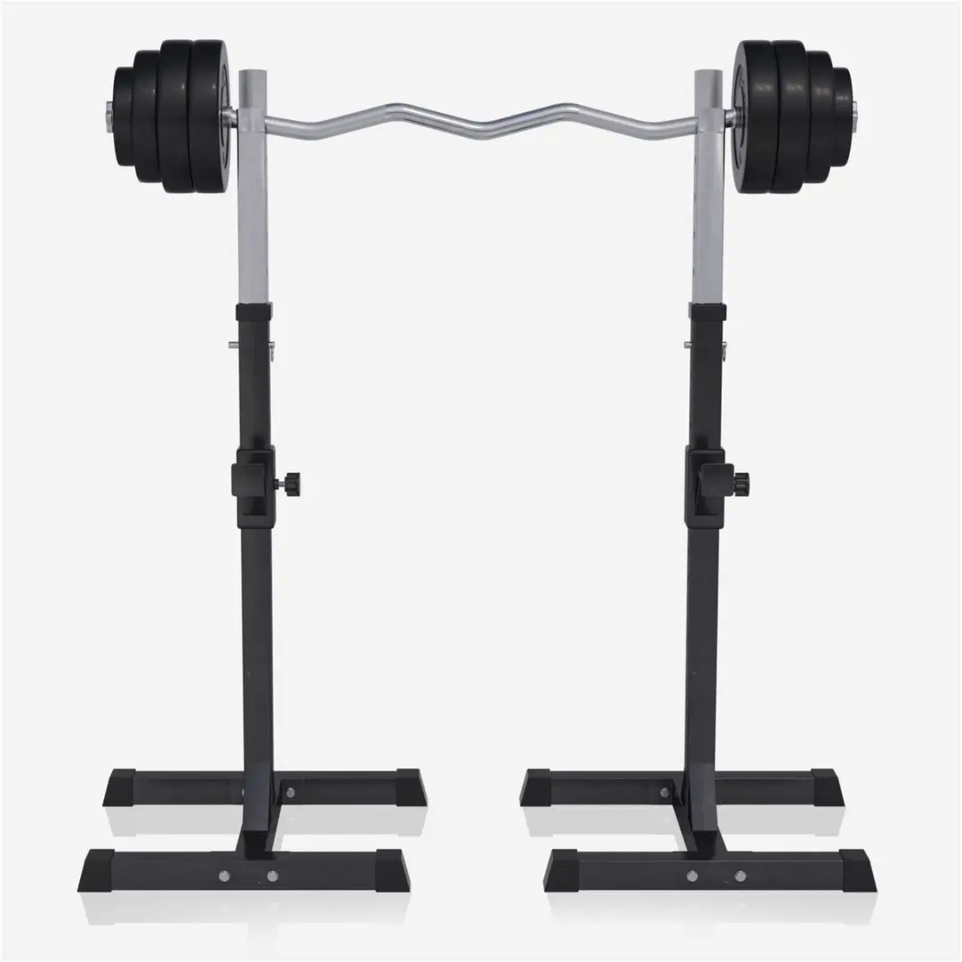 Gorilla Sports Squat Rek Halterset 35kg - 13-delig - Zwart - afbeelding 6 van 6