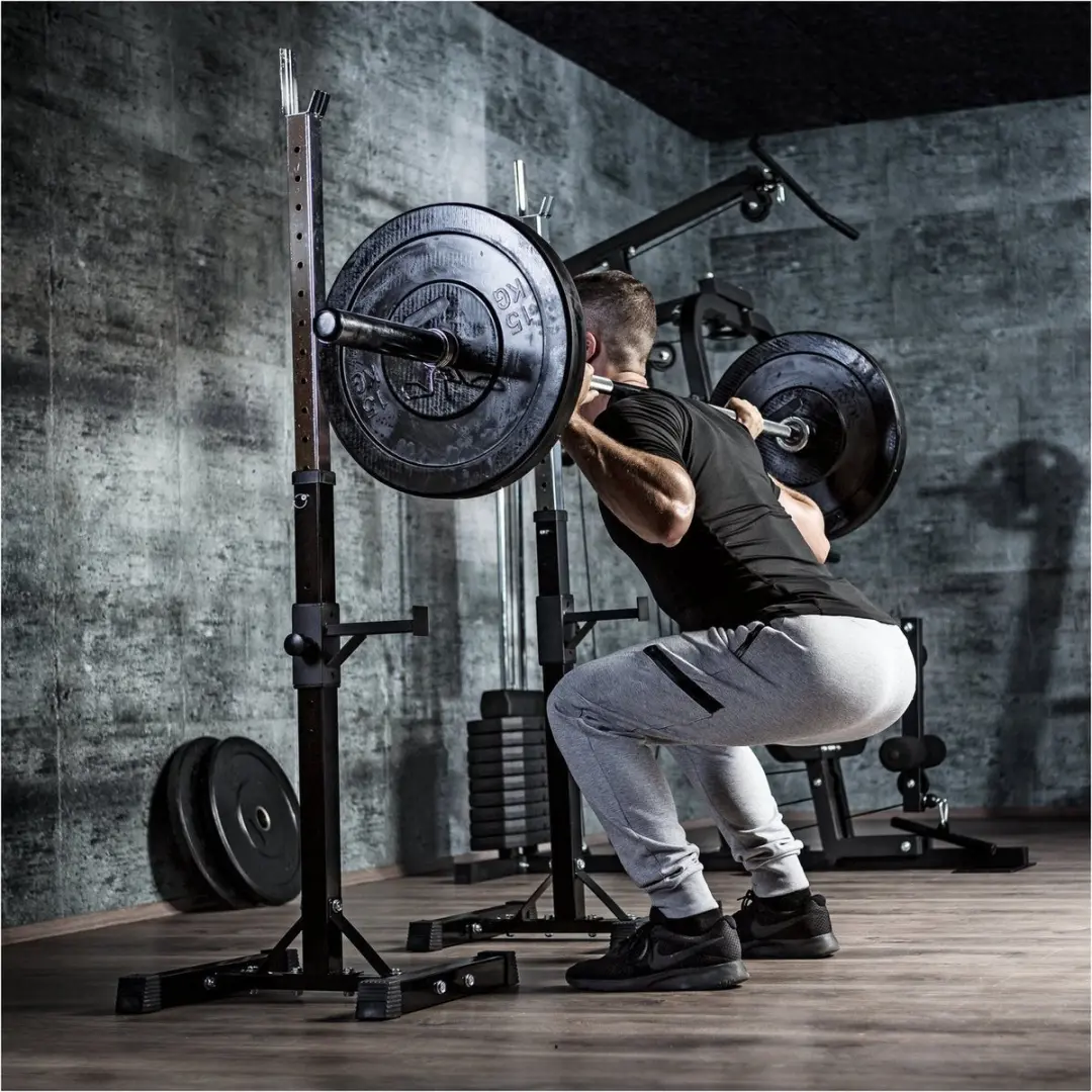 Gorilla Sports Squat Rek Halterset 35kg - 13-delig - Zwart