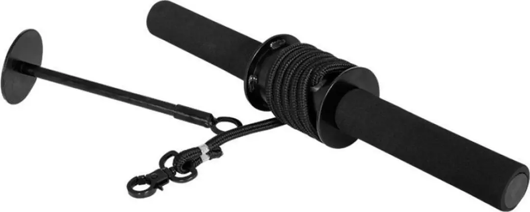 Gorilla Sports Wrist Roller 105cm - 18kg - Zwart - afbeelding 6 van 6