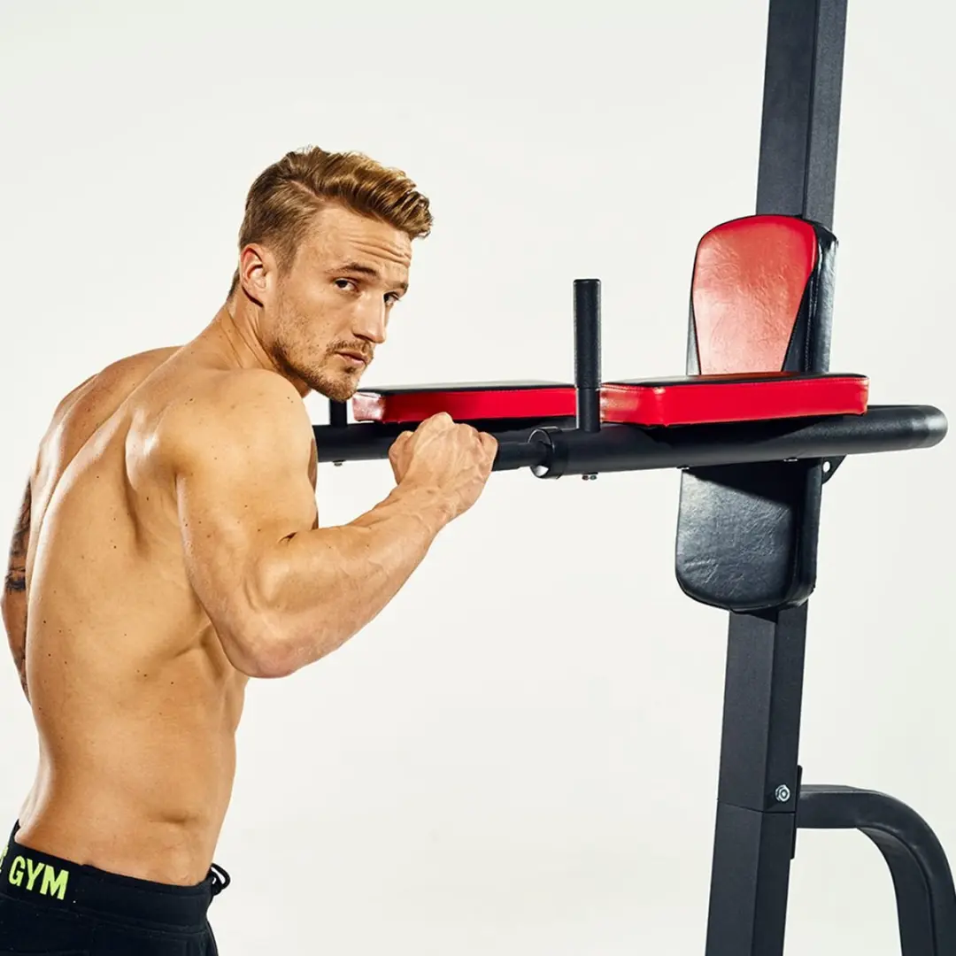 Gorilla Sports Power Tower 235cm - 120kg - Zwart - afbeelding 6 van 6