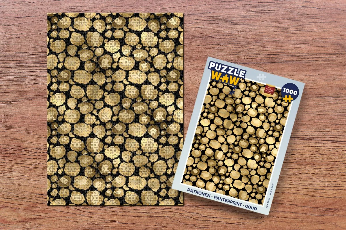 PuzzleWow Panterprint Legpuzzel 1000 Stuks - Multicolor