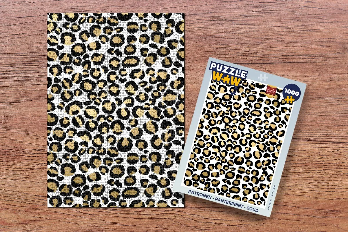 PuzzleWow Panterprint Legpuzzel 1000 Stuks - Multicolor