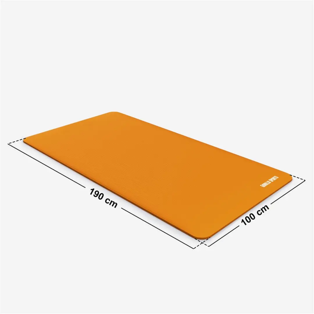 Gorilla Sports Yogamat Deluxe 190x100cm - 1,5cm - Oranje