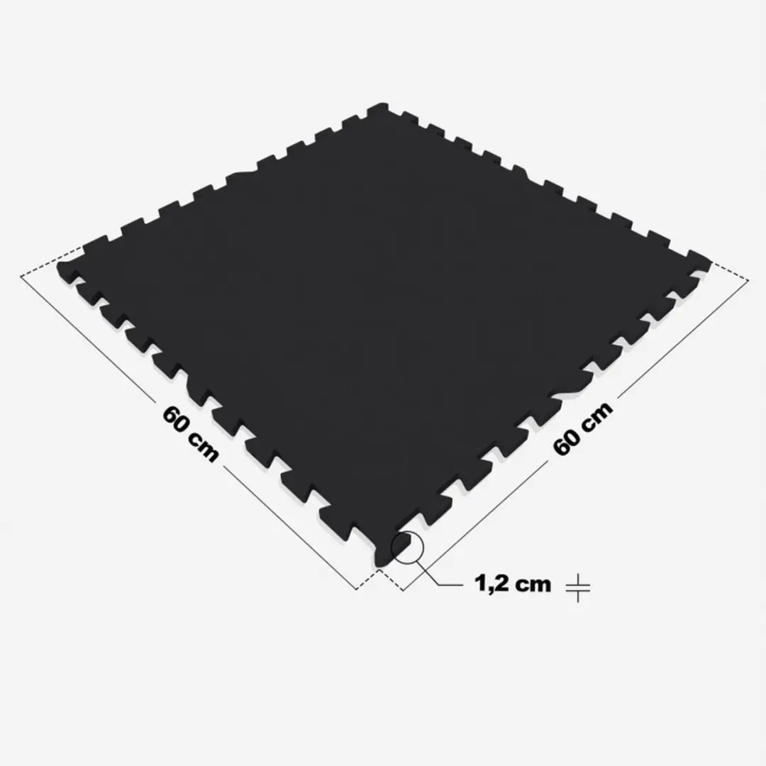Gorilla Sports Vloermatten Bescherming 8 Stuks - 2,88 m2 - Zwart