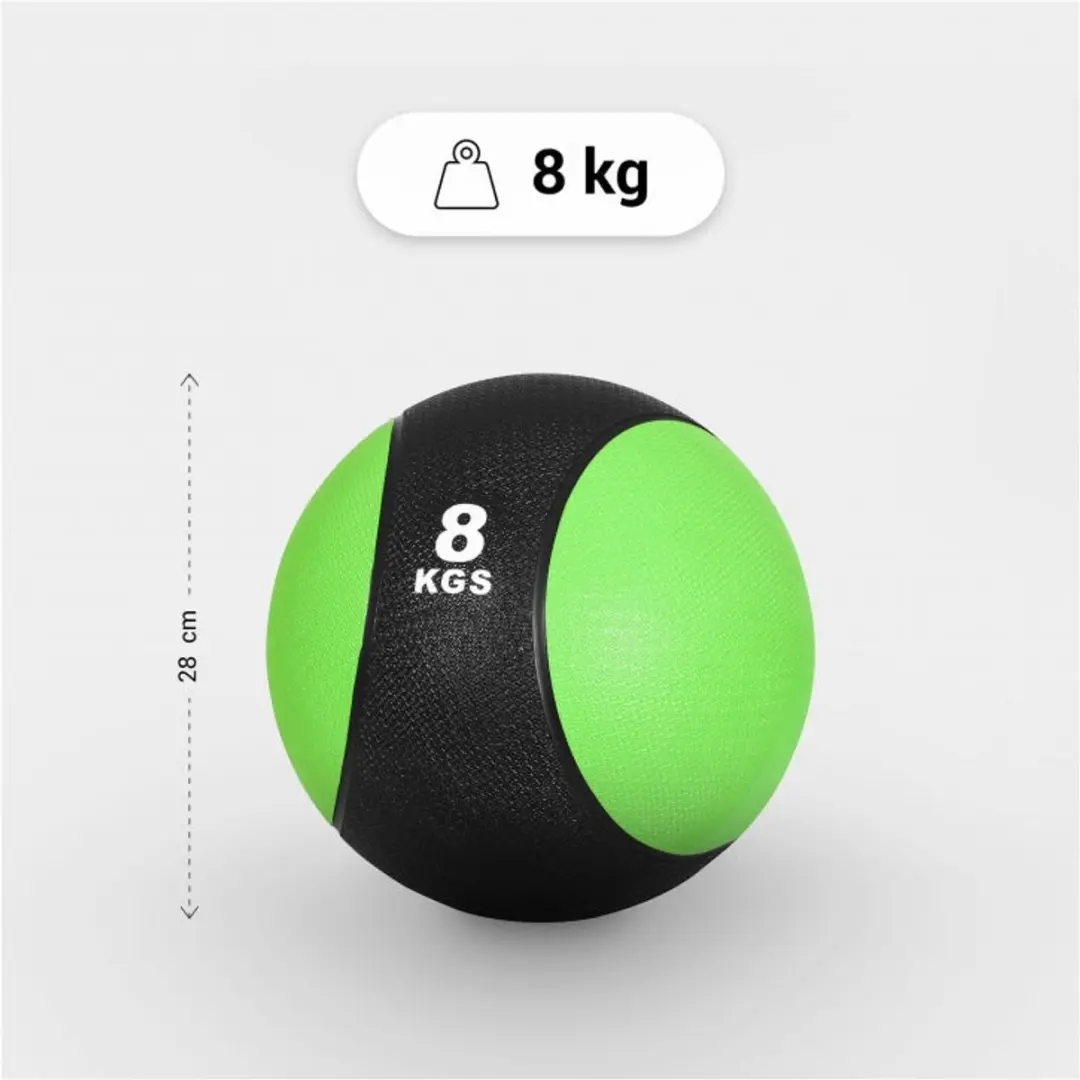 Gorilla Sports Medicijnbal 8 kg - Groen - afbeelding 6 van 6