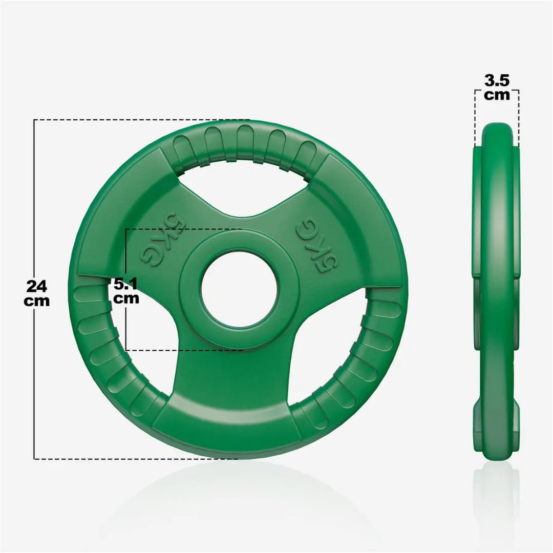 Gorilla Sports Halterschijven 30kg - 6x5kg - 50mm - Gripper Gietijzer