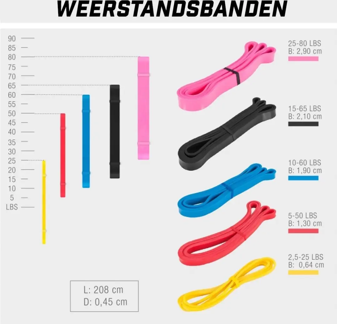 Gorilla Sports Weerstandsband Paars 30-90 LBS