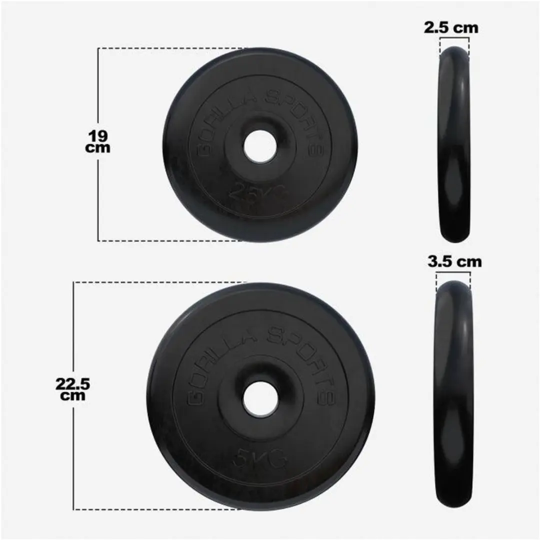 Gorilla Sports Halterschijven 30kg - 8 Stuks - 30mm