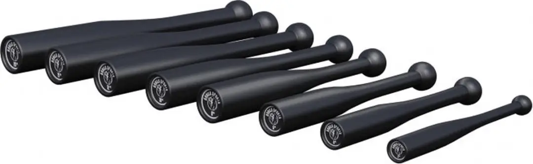 Gorilla Sports Indian Clubbells Set 77kg - 8 Stuks 2-20kg - Zwart