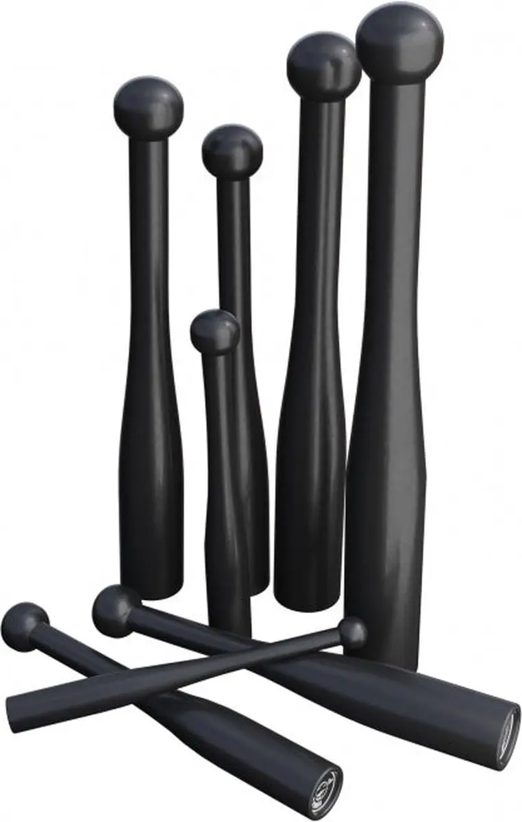 Gorilla Sports Indian Clubbells Set 77kg - 8 Stuks 2-20kg - Zwart