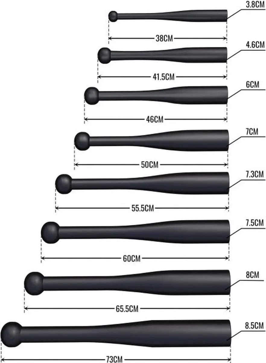 Gorilla Sports Indian Clubbells Set 77kg - 8 Stuks 2-20kg - Zwart